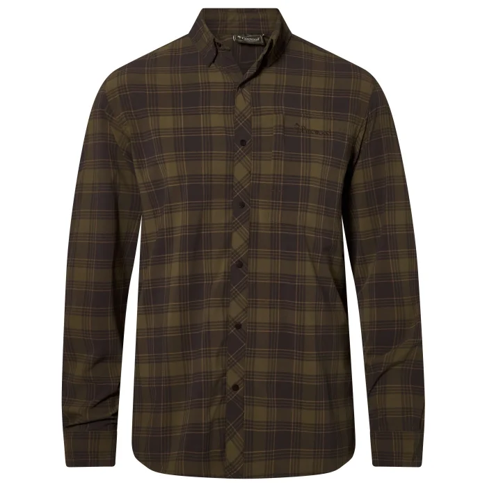 Koszula męska PINEWOOD InsectSafe Outdoor L/S D.Olive/D.Sandstone (5222)